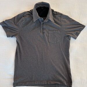 Express Modern Fit Polo-Style Men’s Shirt, Size Small, Extra Soft, Gray Stripe